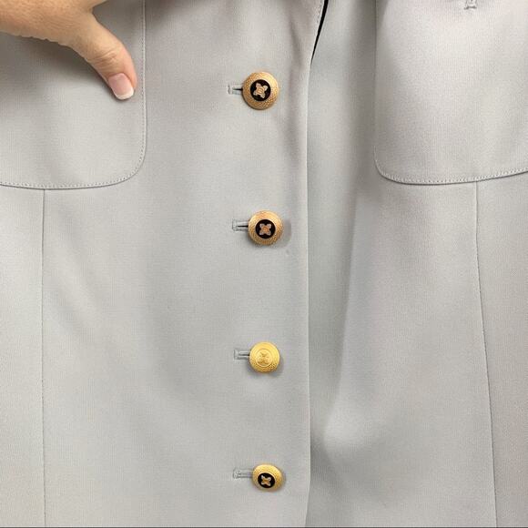 Vintage Jacqueline Ferrar 4 Button Power Blue Blazer - Picture 5 of 8